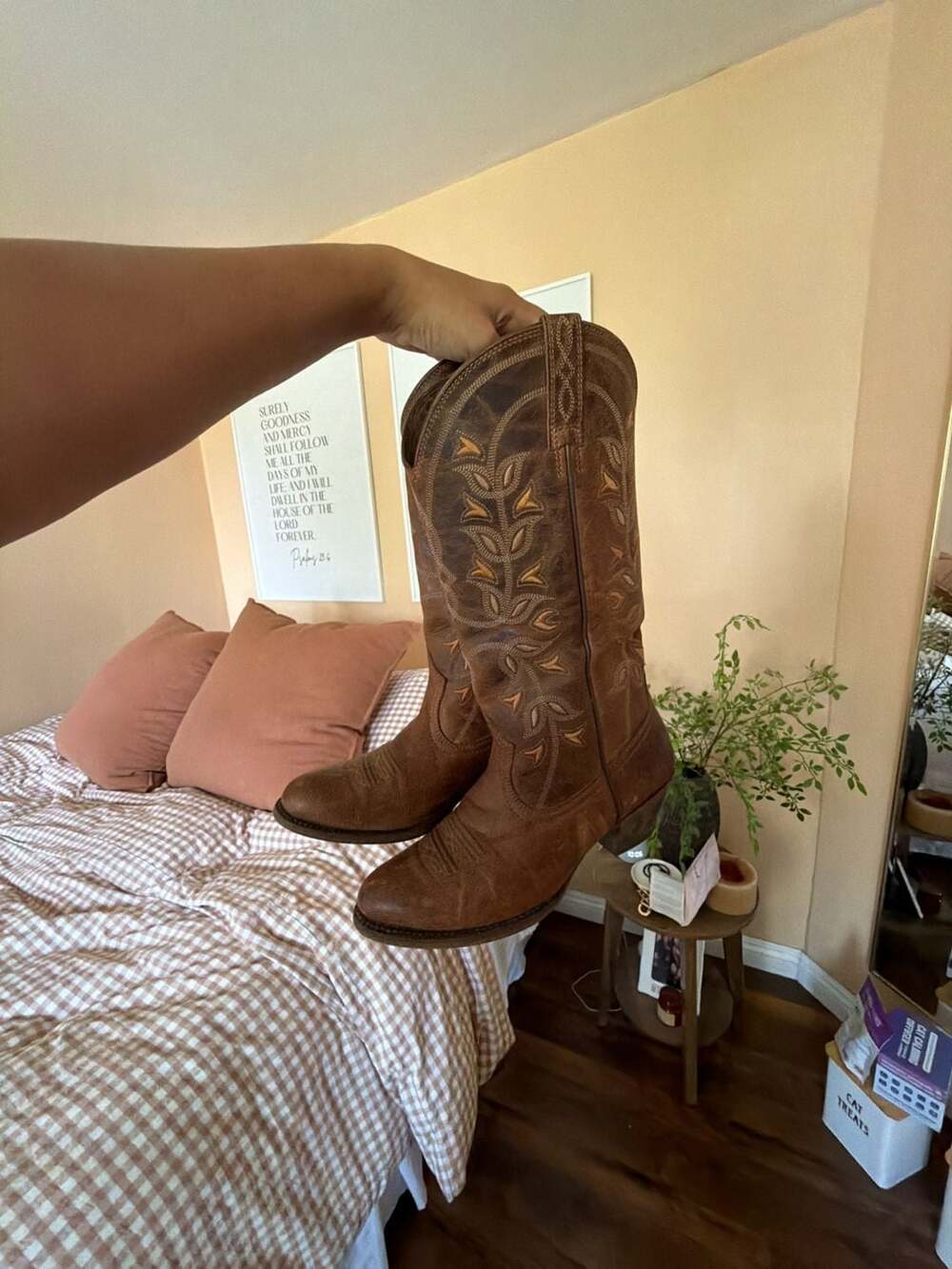 Ariat Women's Western Cowboy Boots Brown Leather Size 7.5B Style 10014100